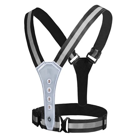 LED-refleksvest med USB-lading, sikkerhetsutstyr