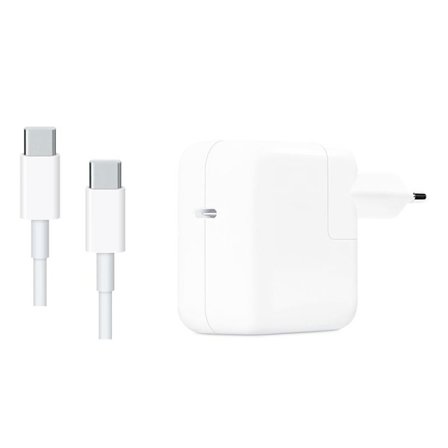Oplader til MacBook, iPad og iPhone, 30W med USB-C-kabel