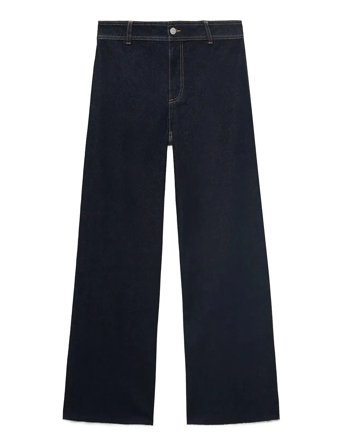 Catherin Culotte High-Rise Jeans Navy Mango