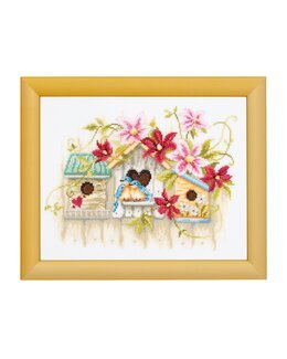 Stickpackung Bild Vogelnest