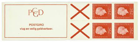 Holland 1969 - Frimærkehæfte NVPH PB 9eF - Postfrisk