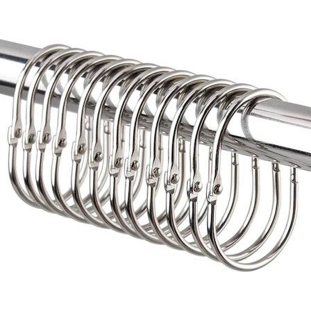 Gardinringar / Ringar för duschdraperi 12-pack
