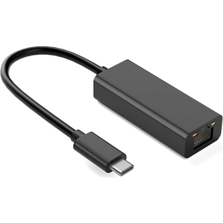 Svart USB C till Ethernet-adapter för ny bärbar dator kompatibel med HP Dell Laptop, Acer HP Chromebook, MacBook
