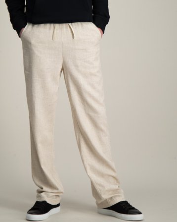 Grunt GRAllan Linen Pants Beige Byxor Kille - Kids Brand Store