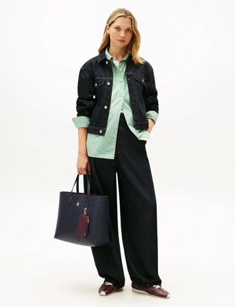 Tommy Hilfiger Th Icon Satchel Mono - Navy - ONE SIZE