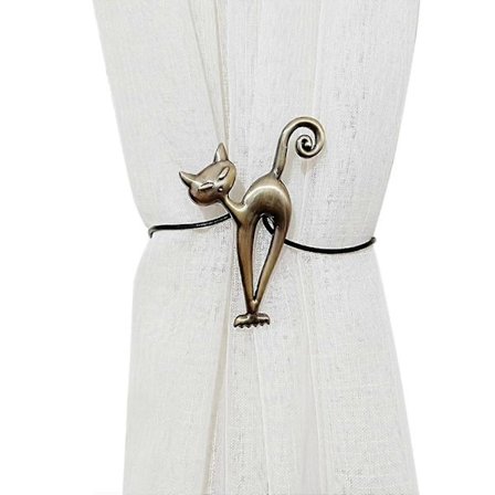 Gardinbånd Magnetisk Bred Anvendelse Legering Katteform Mini Draperiholder Husholdningsartikler