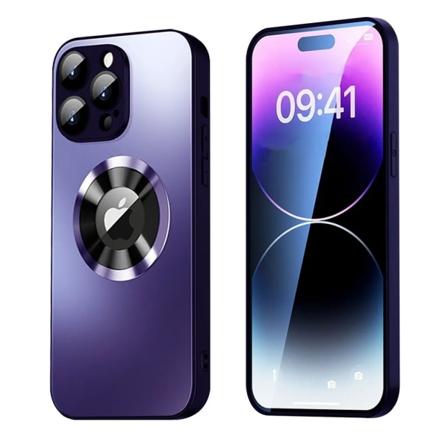 SiGN Magnetiskt Skal för iPhone 14 Pro med linsskydd och logotyp - Lila Lila