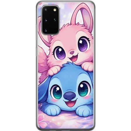 Kompatibel Mobilcover til Samsung Samsung Galaxy S20+ Sød kawaii illustration med pink og blå fantasidyr, store øjne og bløde farver perfekt til b