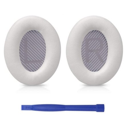(Vit) Ersättningsöronkuddar för Bose QuietComfort 35 (QC35) & Quiet Comfort 35 II (QC35 ii)