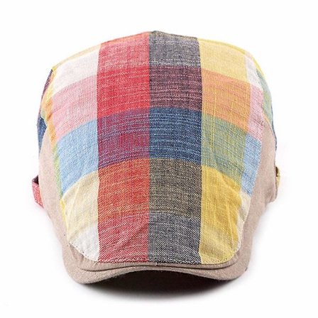 Herre Newsboy Rutete Caps Flat Hat Vintage Golf Kjøring Flat Cabbie Berets