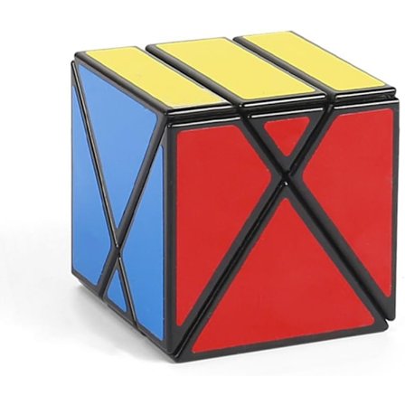 Sticker X Skewb Speed Cube, Deformerad 4-axlig Skewb Cube Pusselleksak, 3-D Hjärnteaserpussel