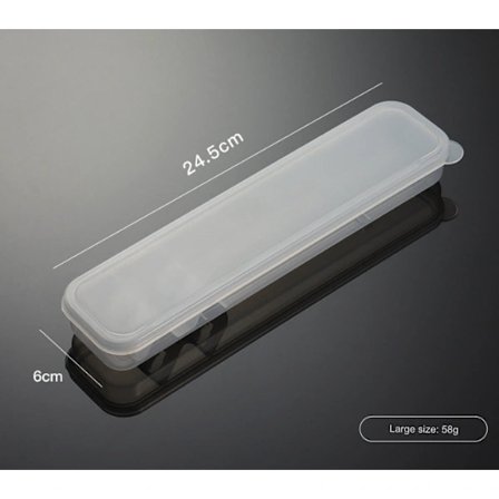 (Pow yeah!) Bærbar Rejsebestikkasse Husholdningsbestik, Genanvendeligt Bestiksæt, Rejse Camping Bestik Opbevaringskasse Transparent