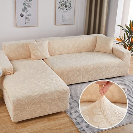 Jacquard-joustava sohvanpäällinen L-muotoinen, Olohuoneen yhdistelmä Täysi paketti sohvanpäälliset kulmasohva, Neljä vuodenaikaa yleiskäyttöinen, 