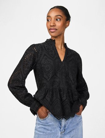 YAS Yasholi Ls Top S. Noos - Black - XL