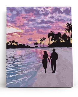 Paint By Numbers Romantisk Promenad