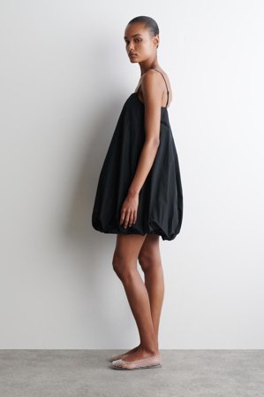 COS Women's Bubble-Hem Mini Dress in Black