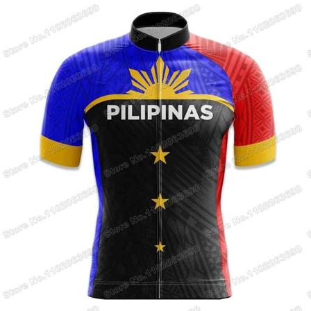 2023 Filippinerna Cykeltröja Set Sommar Pilipinas Cykelkläder Herr Road Bike Shirt Kostym Cykel Bib Shorts MTB Sportswear 14 XXS