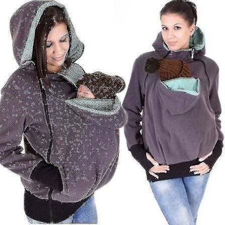 Miman Baby Carrier Hoodie Mamma Baby Coat Gravid Jacka Hållande Baby Sweatshirt