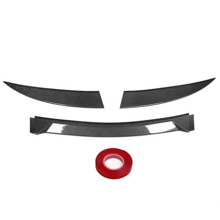 3 stk. Bagagerums Spoiler Kit Kulfiber Stil Sporty Udskiftning til Tesla Model 3 2017 til 2023