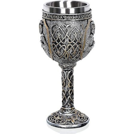 Personalisert Goblet Mug Middelalder Viking Ridder Kongelig Kalk Kong Korsfarer Goblet Gotisk Metallkopp For Drikke, Te, Øl, Vin