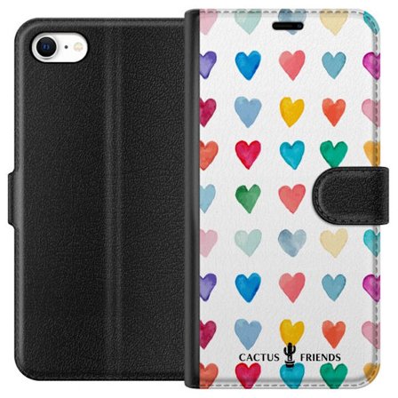 Kompatibel Tegnebogsetui til Apple Apple iPhone 6 Cactus and Friends - Watercolor Love Grid