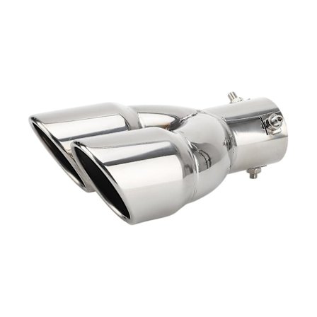Dobbel Utløp Rustfritt Stål Krom Bil Eksospotte Rørhale Endestykke Trim 63mm