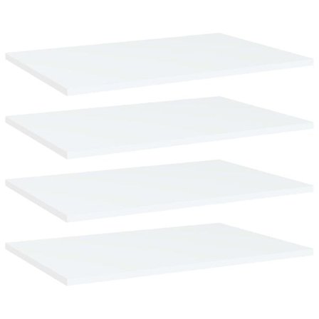 vidaXL Hyllplan 4 st vit 60x40x1,5 cm konstruerat trä