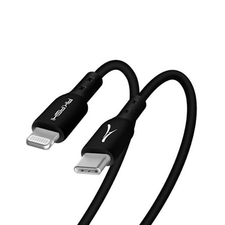 USB-C till Lightning-kabel Power Delivery 3A Laddning Synchronisering Akashi Svart