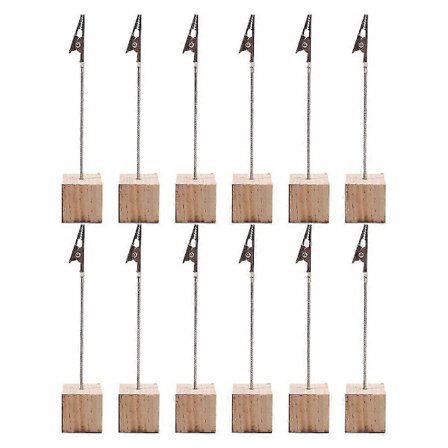 12 stk Kreative Visittkortholdere Fotoholdere Klemmer Memo Notestativ