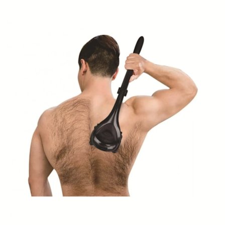 Ryggbarber for menn (DIY), ergonomisk håndtak, barbering i vått eller tørt (B