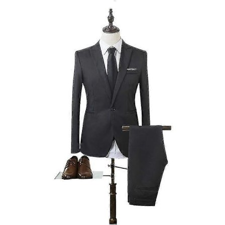 Elegant Kostym för Män, Enfärgad Kostym