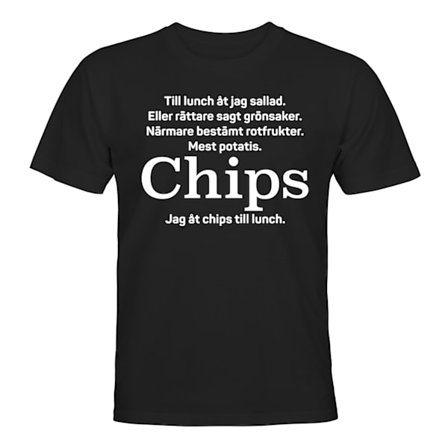 Jag Åt Chips Till Lunch - T-SHIRT - HERR