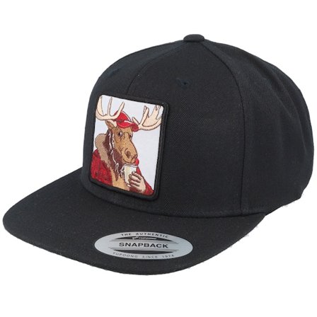 Hunter - Black - snapback - Cap - Moose Coffee Black Snapback - Hatstore