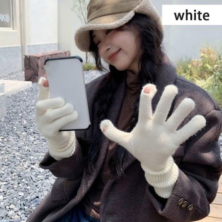 Touchable Screen Handskar Långa handledshandskar VIT