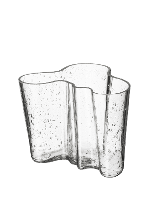 Iittala Aalto vas 160 mm bubbelglas klar Vaser Transparant