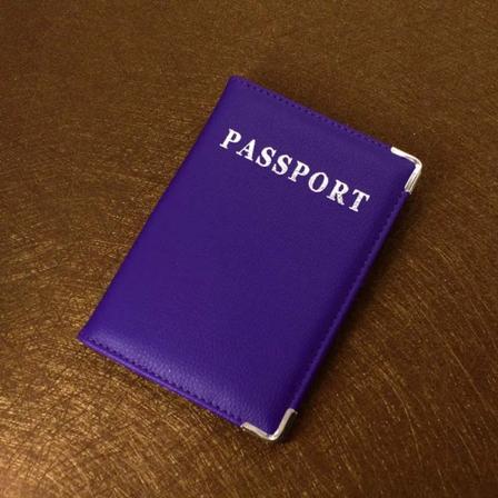 Söt cover för kvinnor över hela världen på passen Femme Traval Pu Läderpasshållare Rosa Purple