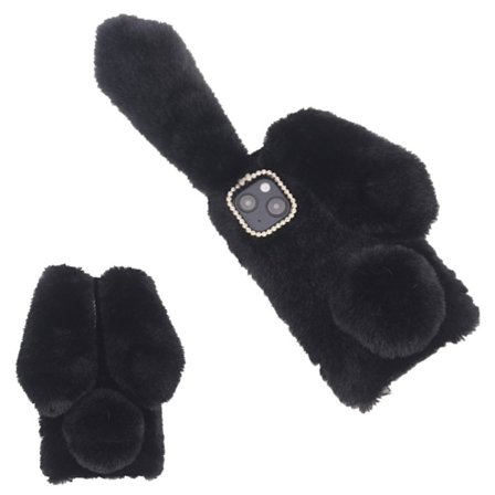 Fluffy Rabbit iPhone 13 Mini skal - Svart