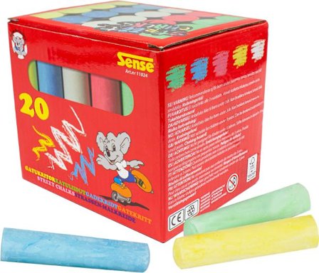 SENSE Gatukritor 20/fp - Lyreco - Skola och förskola - Bild och form - Kritor