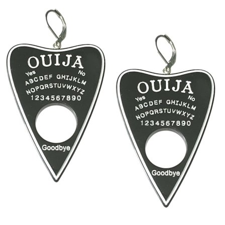 Earrings - Ouija - Acrylic - Black