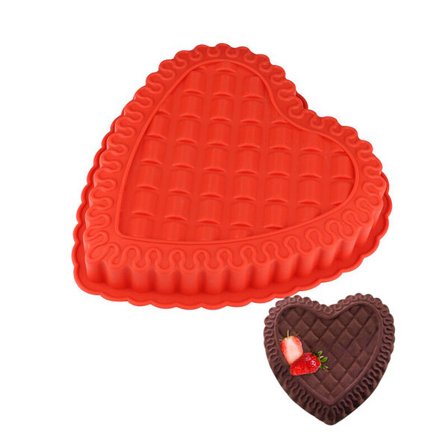 Hjärtaform silikon kakform 21 cm