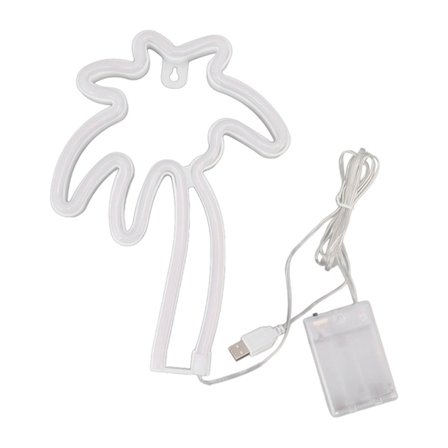 Led Neon Lampe Kokosnøtt Palme Veggdekorativ Lampe Usb-drevet Nattlys For Soverom Vippebryter