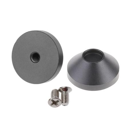 2st högkvalitativa mekaniska tangentbordsfötter anodiserade aluminium CNC-fötter isoleringsfötter metall för case med skruvar Gray
