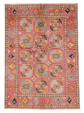 Kazak Fine Rug 147X209 Brown/Red Wool, Afghanistan