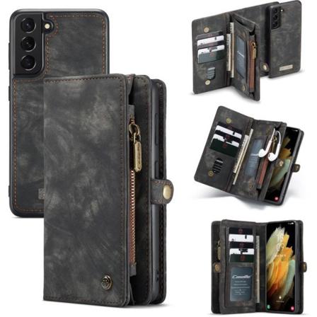 Samsung S21 Fe Plånboksfodral Multi-slot 13-fack Mörkgrå