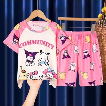 Sanrio Pyjamas Pyjamas Pjs Set/Nattlinnen Barn Flickor Loungewear Sovkläder
