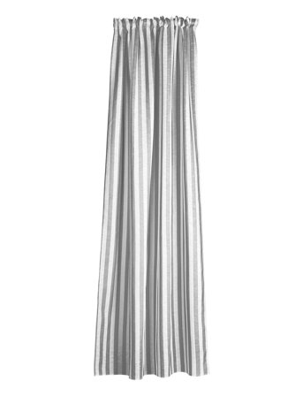 Curtain Doris Stripe Grey Noble House