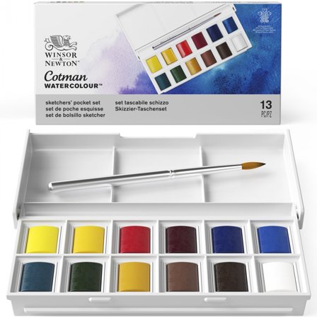 Winsor & Newton Cotman Akvarellfärg Sketchers Pocket Box 12½ - koppar