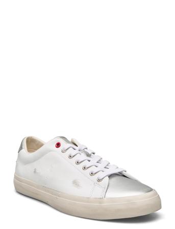 Longwood Distressed Leather Sneaker Matalavartiset Sneakerit Tennarit White Polo Ralph Lauren