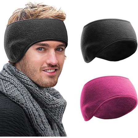 Fleece öronvärmare Muffs Vinterpannband Håll dig varm för män Dam svettband Yoga