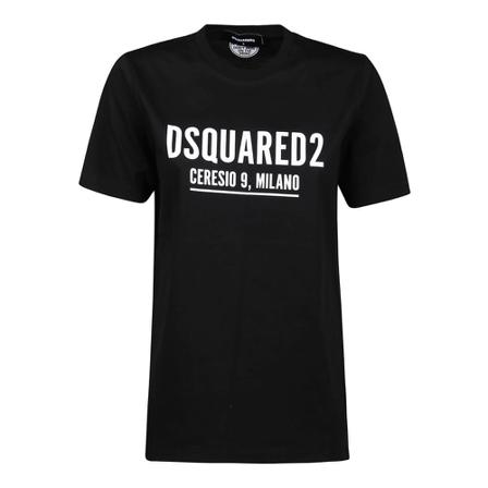 Dsquared2, T-Shirts Zwart, Dames, Maat:S